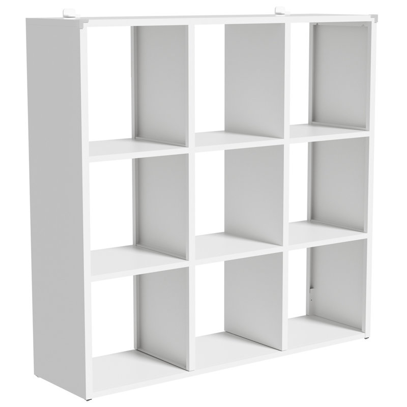 Bibliothèque autoportante en métal H 41,4 po x l 41 po x P 11,8 po, blanc