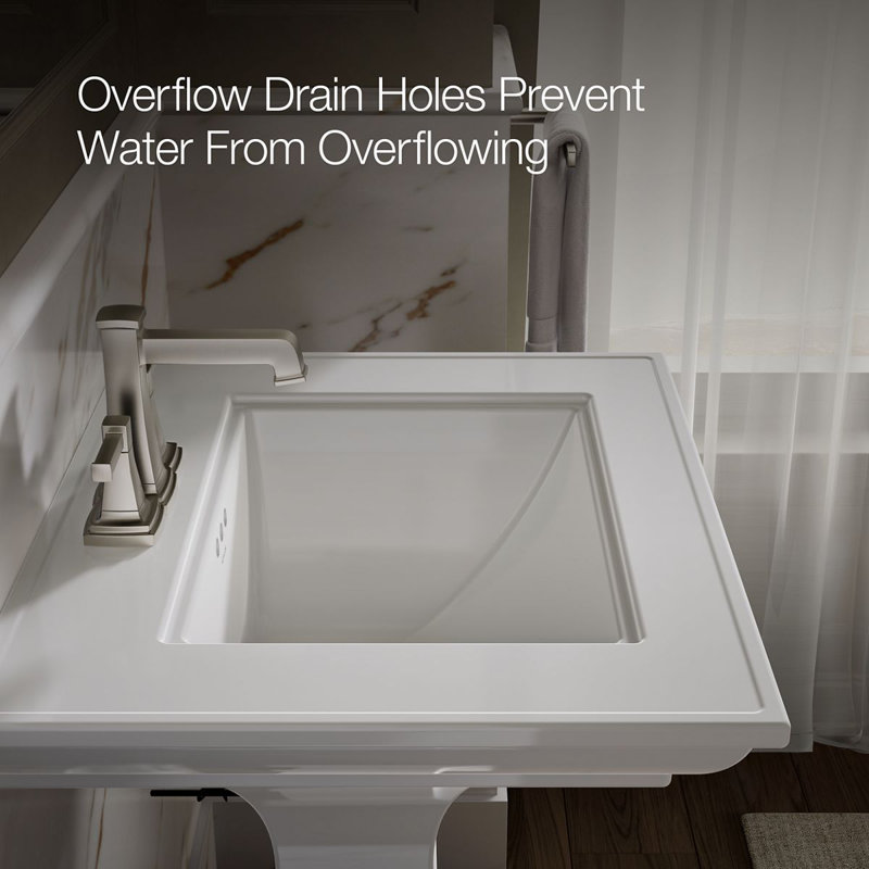 Memoirs® Stately 24" Console Bathroom Sink with Overflow, White, 4'' Centers