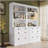 Versatile Tall Bookshelf Suite with LED, Drawers and Adjustable Shelves for Home