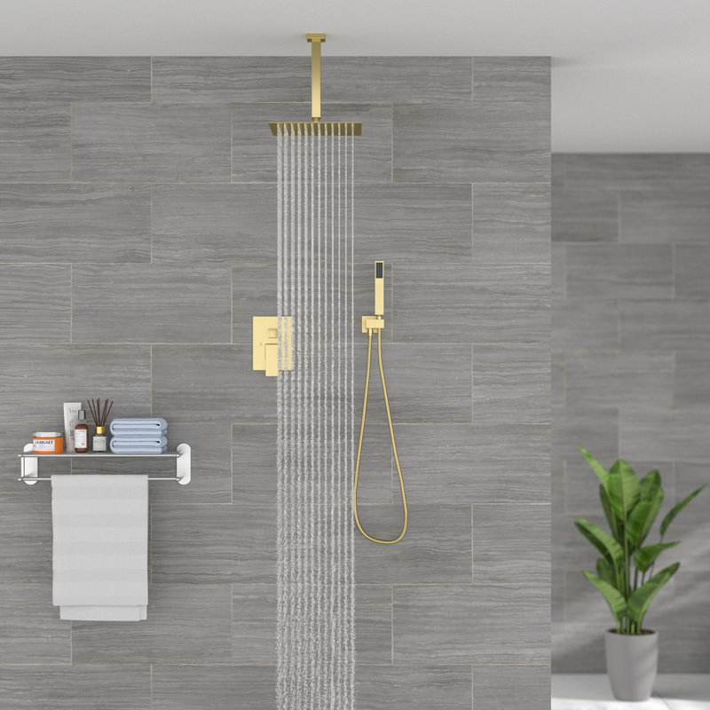 Full/Standard Dual Shower Head 1.8 GPM GPM, Gold