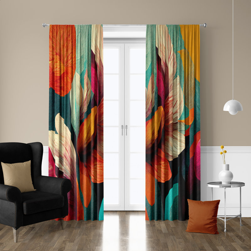Semi Sheer Curtain Pair, 20" W x 61" L