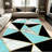 1PC Geometric Triangle Turquoise Black White Marble Glitter Gold Trim Modern Abstract area rugs for Living Room, Soft and Comfortable, Suitable for all seasons, easy-to-maintain, machine washable Indoor floor mat, Under Table Farmhouse suitable for-129196923