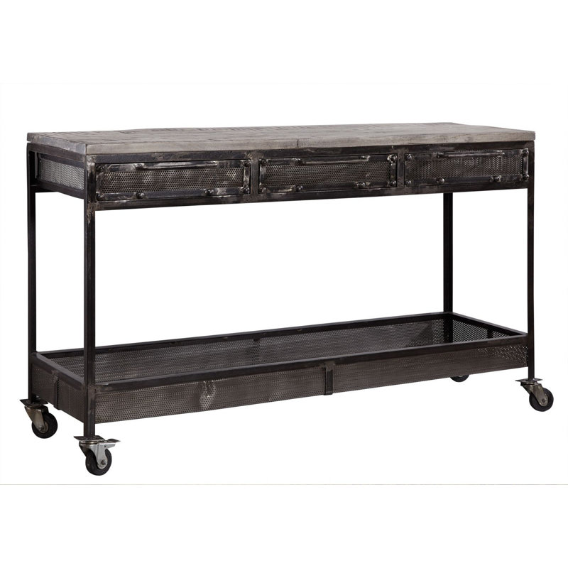 Heavy 150cm Solid Wood Top Console Table