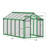 Outdoor Greenhouse with Aluminum Frame and Polycarbonate Panels, Roof Vents, Sliding Doors for Gardens and Backyards-128972798-128972800