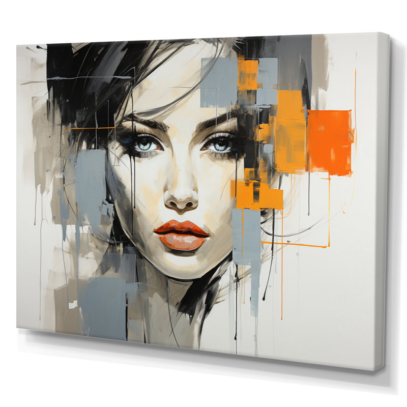" Fashion Geometric Silhouette II ", H 12 po x l 20 po, Toile tendue