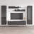 Volpe 100" Modern Floating Wall Mounted Entertainment Center with 16-Color LED Lighting, High Gloss Finish-929620460