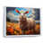 White Floater Framed