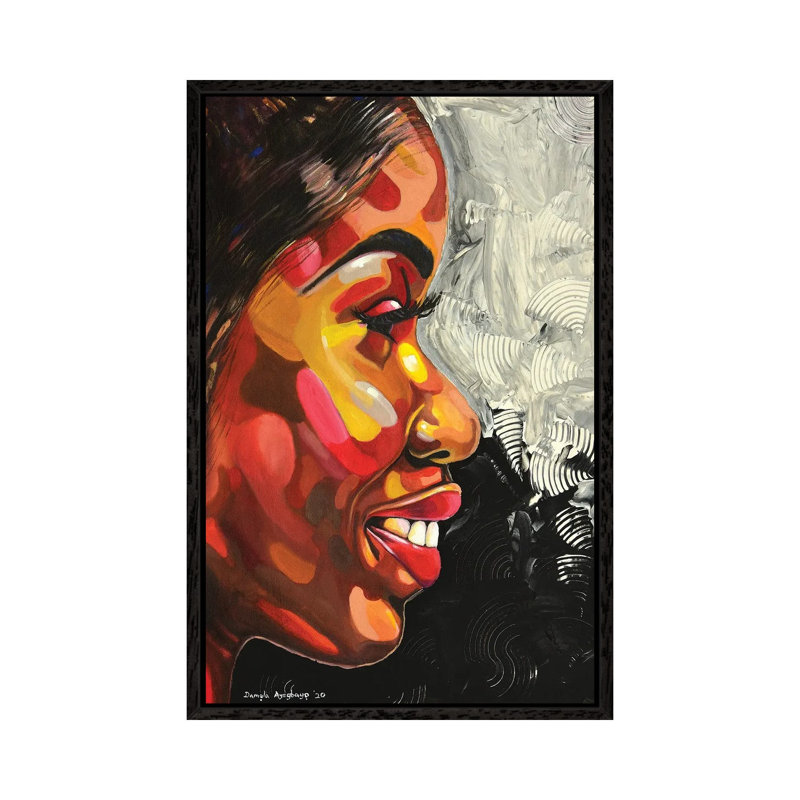 Celebrate Life by Damola Ayegbayo - Print on Canvas, Black Framed, 101.6cm H x 66.04cm W x 3.81cm D