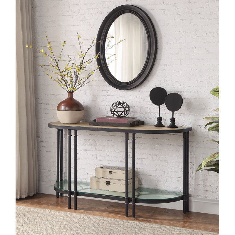 Console Handan de 46,6 po de largeur avec tablette en verre