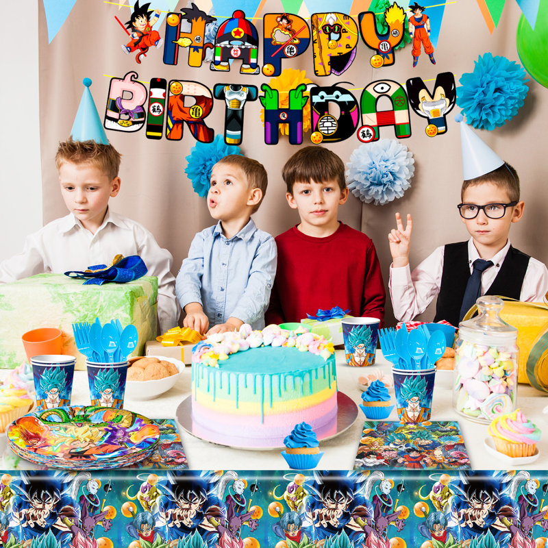 Dragon Ball Z Birthday Party Decoration Tableware Set