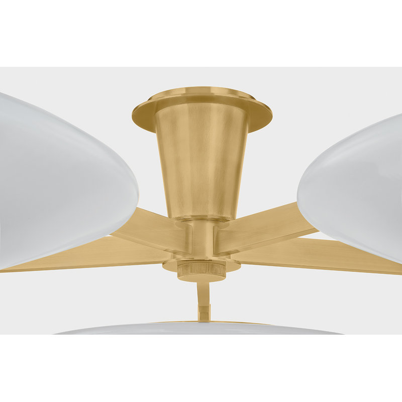 Cologne Flush Mount in Vintage Brass