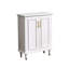 Banc de rangement blanc en bois manufacturé
