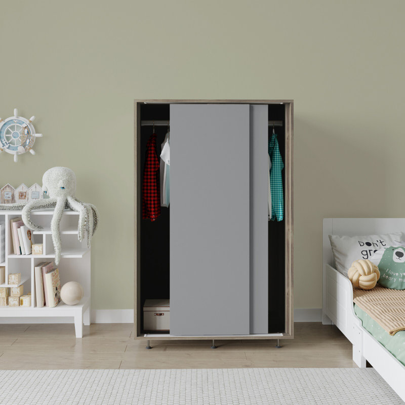Engineered Wood Wardrobe, Oak/Grey