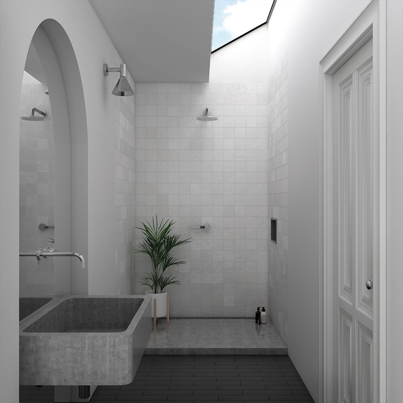 Artisanal 5X5 Ceramic Wall Tile, White