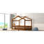 Structure de lit double en bois de noyer avec clôture pour et adolescents, pin, cadre de repos pour adolescents, noyer, clôture, fabrication en pin massif, mieux-536261738-536261740