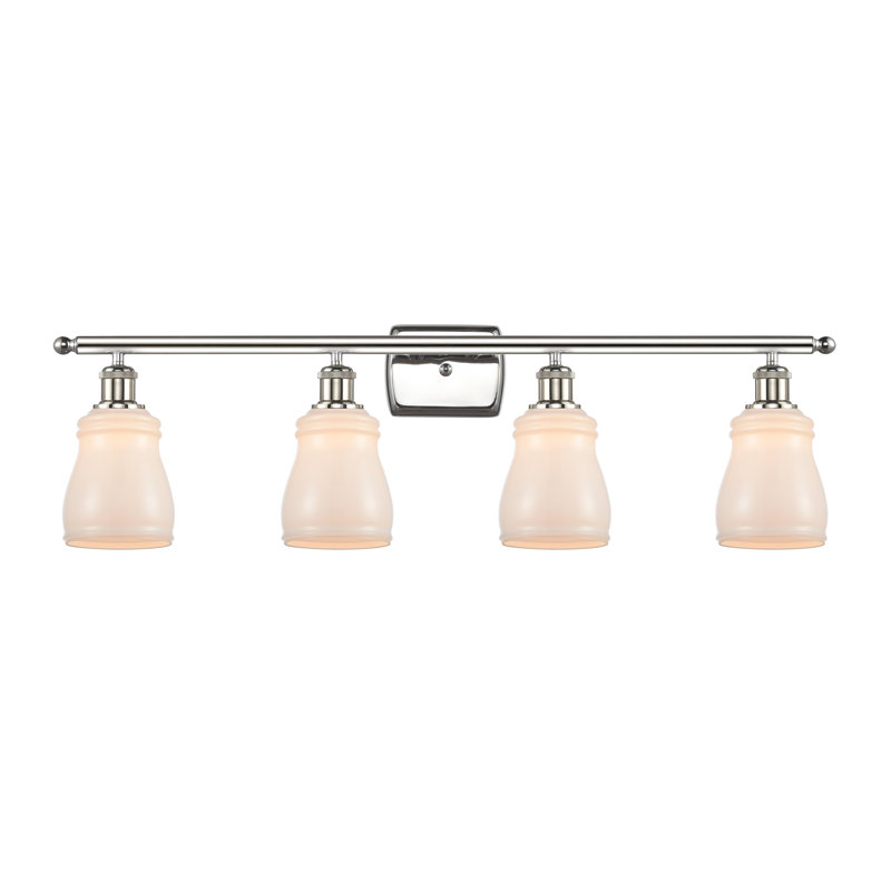 Éclairage pour salle de bain 3 lumières Mccarver, Blanc, Nickel poli, Ampoule DEL 6 watts Vinage