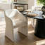 Ensemble de table de salle à manger pour 6 personnes avec table ronde et 6 chaises rembourrées en tissu-12388873-12388887