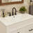 Eleen 36" White Ceramic  Drop-In Bathroom Sink With Flat Overflow