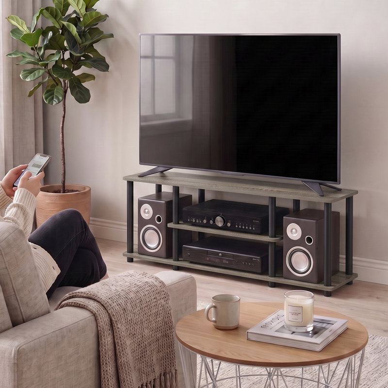 Meg TV Stand for TVs up to 50", French Oak Grey/Black