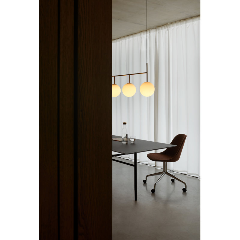 TR Bulb Series 4 - Light Pendant, Matte Opal, Polished Steel