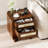 2-Drawers Rattan Nightstand with Charging Station & Led Light-2077181998