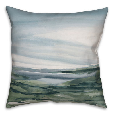 Coussin intérieur / extérieur bleu marine et vert
