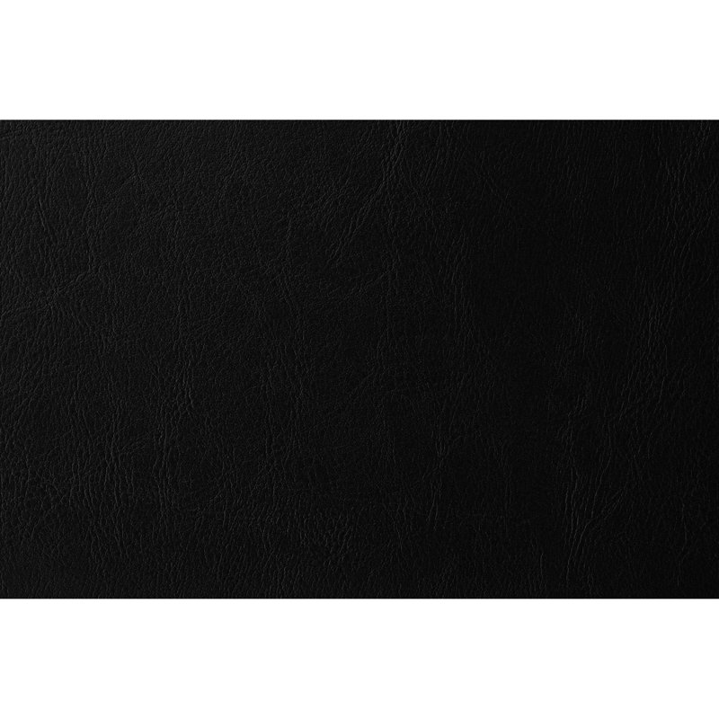 Fauteuil d'appoint moderne en similicuir noir avec des pieds propres, des accoudoirs roulés doux, un dossier confortable et un dossier de style, de la mousse de soutien, une option de siège fonctionnel en plastique simple