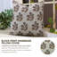 Housse de coussin lombaire à motif de blocs Fab printine, printemps été, décoration intérieure (Neha, brun) 12 po x 20 po