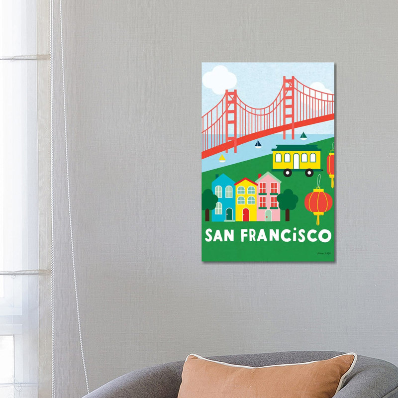 City Fun San Francisco by Ann Kelle - Wrapped Canvas Print, 66.04 cm H x 45.72 cm W x 3.175 cm D