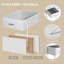 Petit meuble-lavabo avec station de charge et tiroirs en tissu Hartnett-917191272
