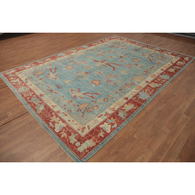 Tapis art déco à teinture végétale 7 x 10
