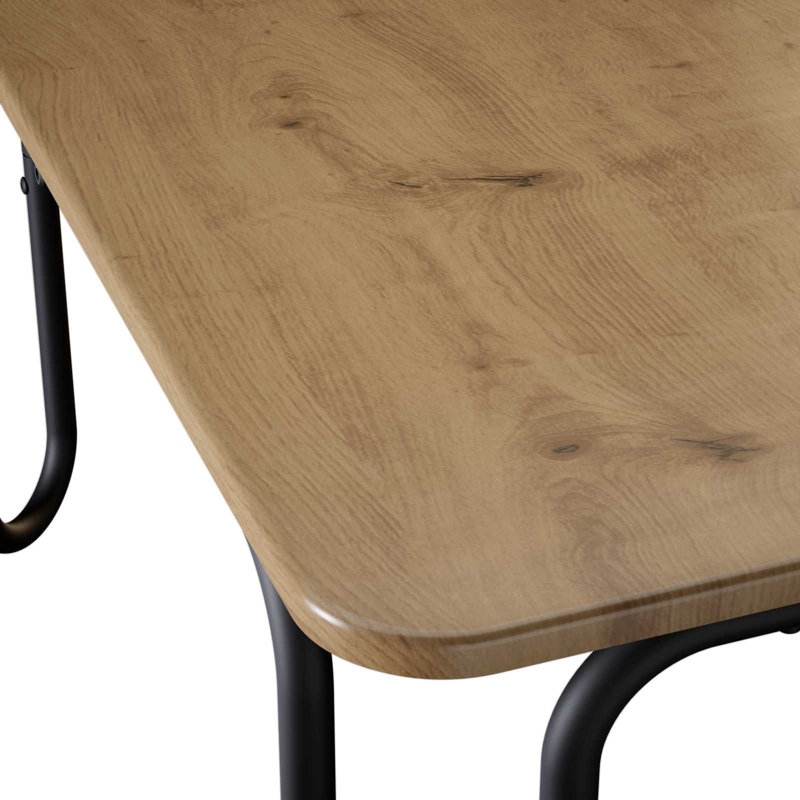  Coffee Table Engineered Wood Living Room Contemporary Modern Furniture, 45cm H x 59cm W x 59cm D, Artisan Oak