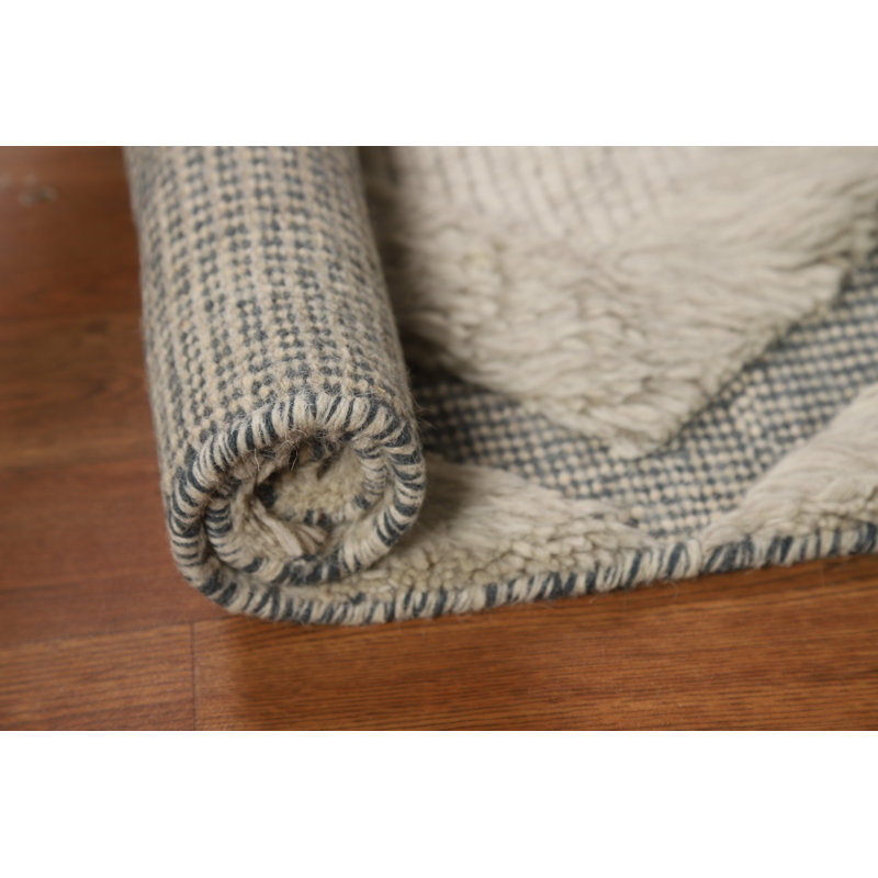 Geometric Wool Moroccan Oriental Accent Rug 2x3