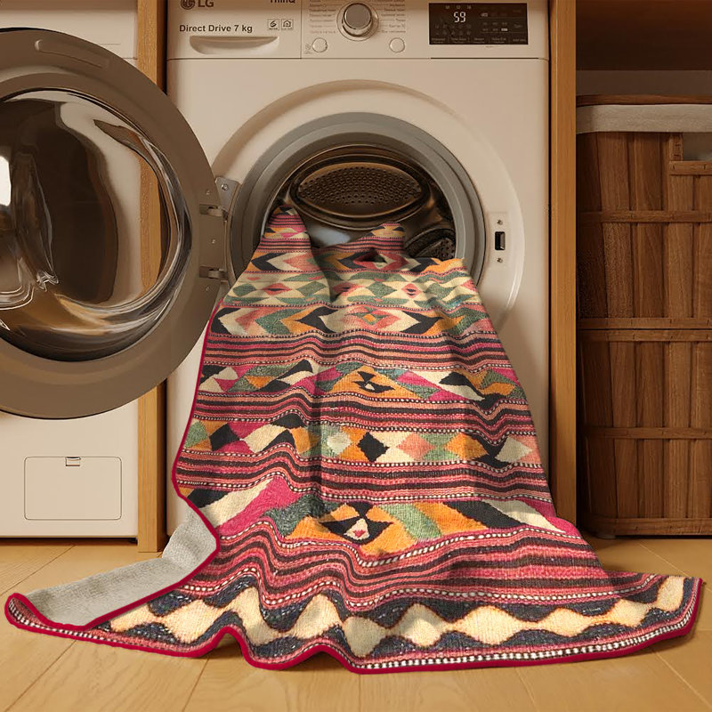 Tapis 100% contemporain 2960 lavable à la machine, Rectangle 7 pi x 10 pi