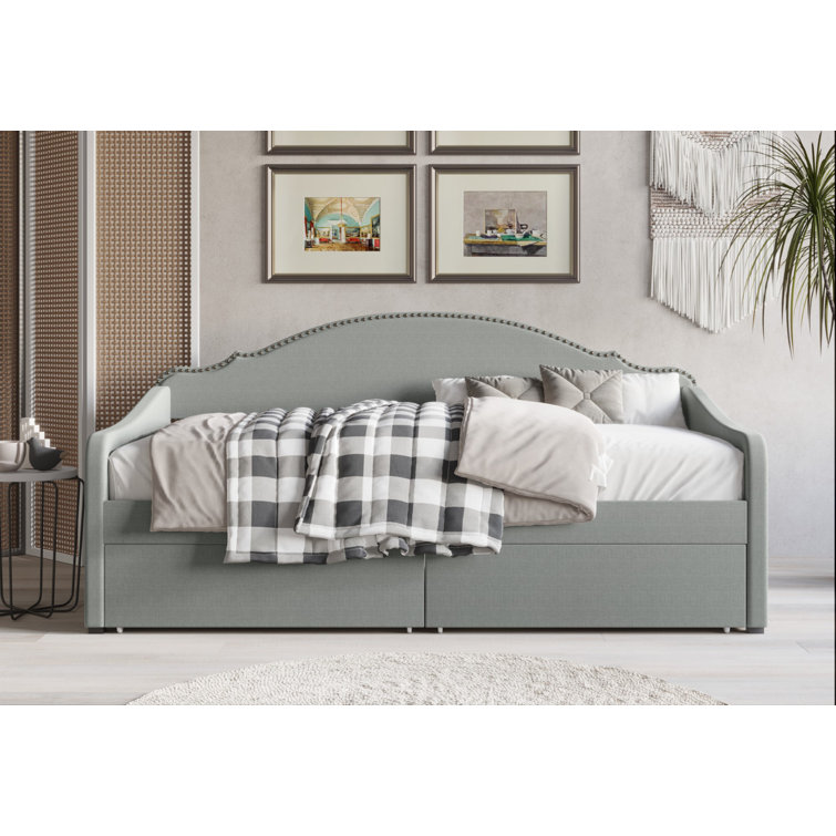 Caitronia Upholstered Daybed With Storage Drawers