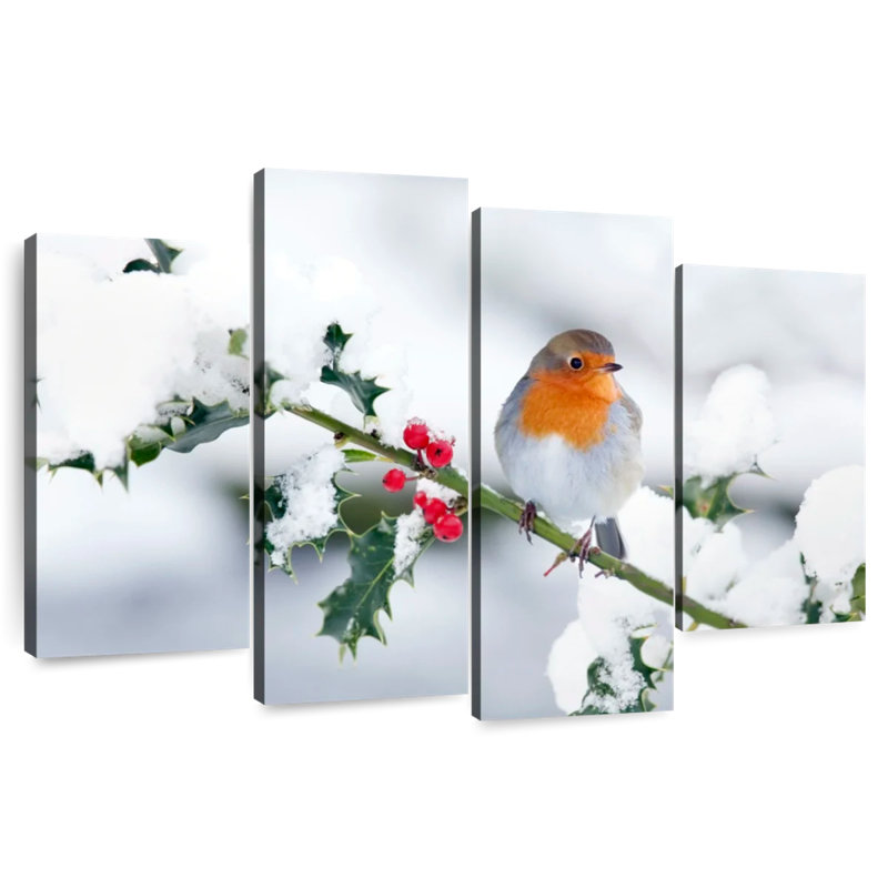 Brampt Winter Robin Songbird, 27" H x 43" W