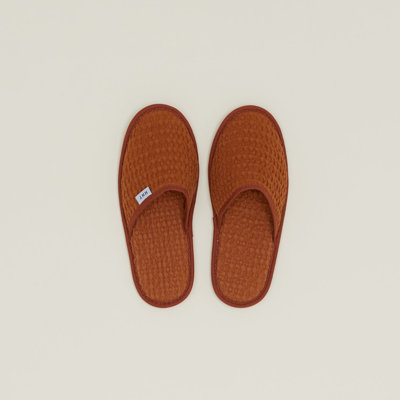 Simple Cotton Waffle Slippers