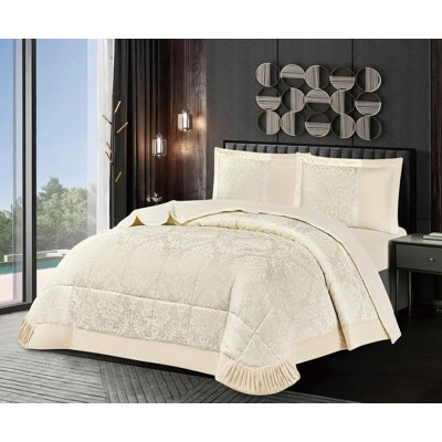 Stylish Home Floral Bedspread with Pillowcases