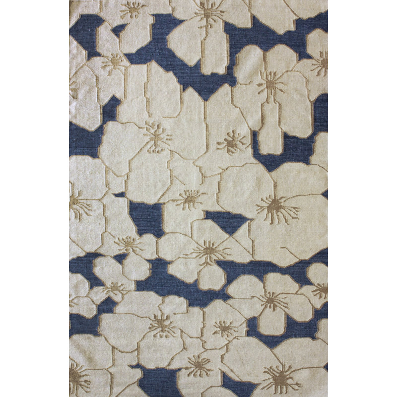 Ineva Wool Floral Indoor Rug, Rectangle 8' x 10'