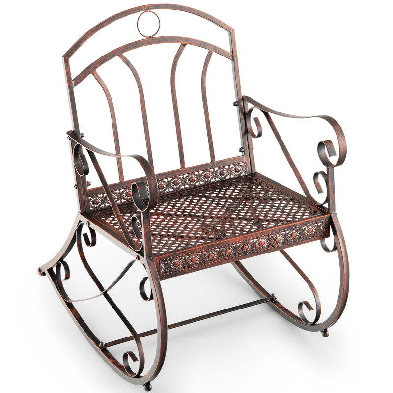 Maleah Steel Outdoor Rocker Chair