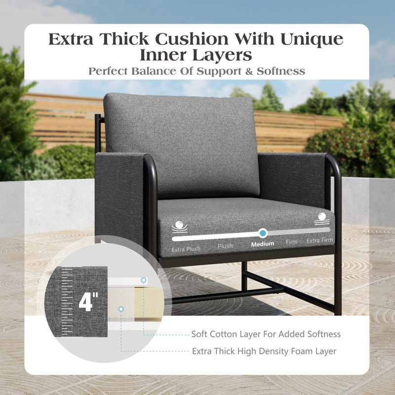 5 - Person Outdoor Patio Conversation Sets With Cushions