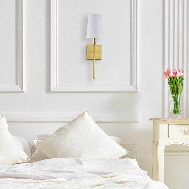 Macauly Armed Sconce, Brushed Brass