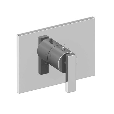 Secant 3/4" Rectangular Thermostatic Trim Plate With Handle