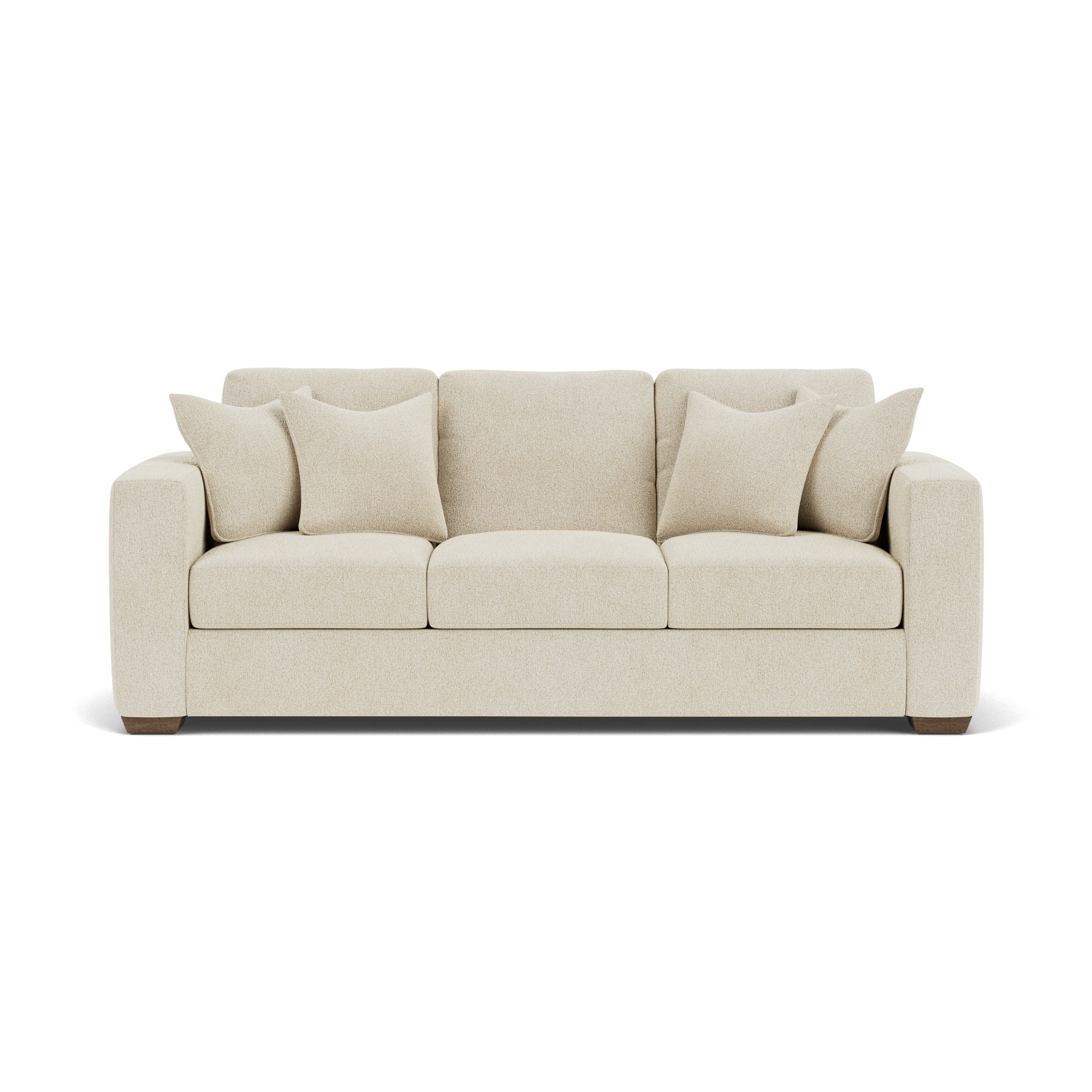 Anaiza 104'' Upholstered Sofa, White Polypropylene/Olefin, 37" H x 92" W x 41" D