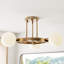 Eveliina 3 Light Glass Semi Flush Mount-1470603572