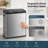 16 Gallon (60L) Motion Sensor Dual Trash & Recycling Bin – Stainless Steel, Touchless Kitchen Garbage Can with 2 Removable Inner Buckets, Fingerprint-Resistant, Odor-Sealing Lid