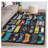 59"X39" Black Yellow Grey 3D Gaming Rug - Game Controller Carpet For Boys' Bedroom Teen Room Living Room Playroom Decor