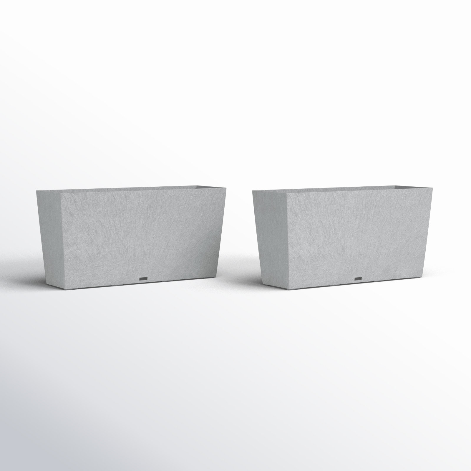 Pure Series Midori Planter, Charcoal Gray, 19.75" H x 39.5" W x 12.5" D, 2