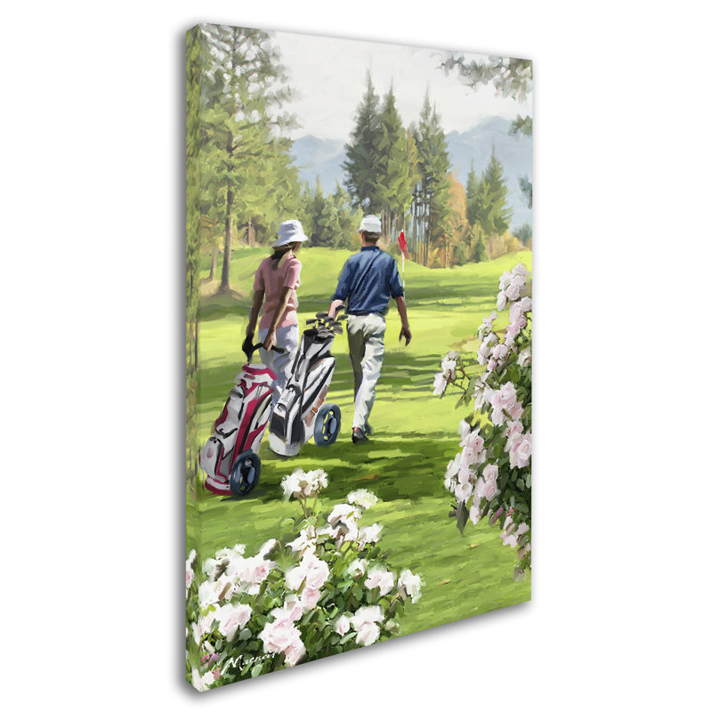 Armand 'Golfers' Print on Canvas, 19" H x 12" W x 2" D