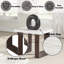 Table de bout Edwyn avec plateau en marbre naturel blanc et finition espresso-125534439